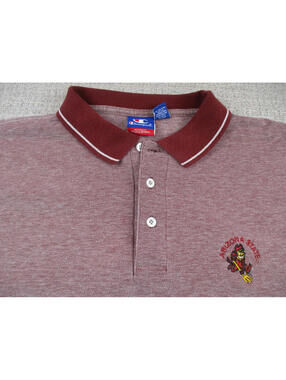 Vintage Champion Arizona Sun Devils Shirt Men X Large Golf Polo Embroidered Logo